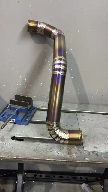 TIG welded titanium intercooler pipe