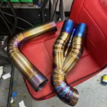 Hand built titanium Y-pipe and J-pipe
